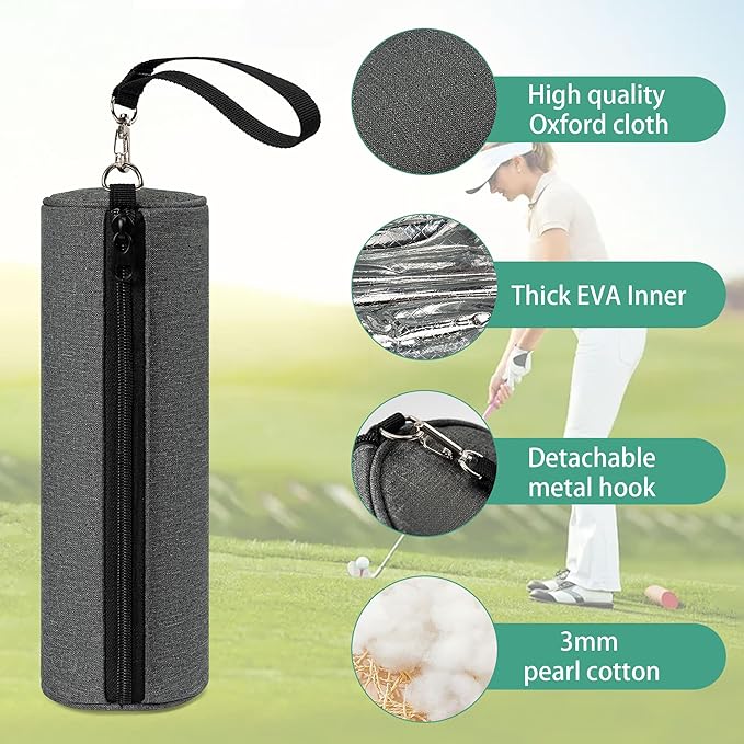 2 Pack Golf Cooler Beer Sleeve for Golf Bag Beverage Sleeve Small Can Cooler Accessories Keep Drinks Cold Golf Cooler Sleeve for Outdoor Sports Daily Work Travel Hiking