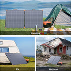 180W Portable Solar Panel N-Type 16BB,25% High Efficiency Foldable Solar Charger for Jackery 1000V2/Ecoflow Delta/Bluetti/Anker Solix,12.3 LBS IP68 Waterproof for RV Camping Off-Grid