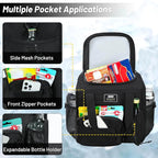 MIER Large Lunch Box for Men Women Adult Insulated Soft Sided Cooler 24 Can Leakproof Lunch Bag Collapsible for Work Travel Camping Beach, 15L (Black-No Luggage Strap)