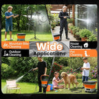 Portable Cordless Pressure Washer with 3.4-Gallon Tank, 6-in-1 Nozzle, Max 330PSI, 30000mAh Lithium Battery, Portable Sprayer Washer for Home, Camping, and Pet Cleaning