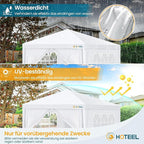 HOTEEL 10x10FT Party Tent with 4 Removable Sidewalls for Parties, Carpas para Fiestas, Weddings, BBQ, Waterproof Outdoor Event Canopy, Patio Camping Gazebo, White