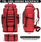 Hiking Backpack for Men 70L/100L Camping Backpack Military Rucksack Molle 3 Days Assault Pack for Climbing | Camping Backpack, 3 Days Assault Pack, for Climbing