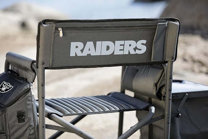 Picnic TIME NFL Unisex-Adult NFL Fusion Camping Chair with Side Table and Soft Cooler, Beach Chair for Adults, Lawn Chair