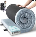 Kingfun 3 Inch CertiPUR-US Memory Foam Camping Mattress, Waterproof Roll up Sleeping Pad, Thick Floor Sleeping Mats for Tent with Removable Travel Bag