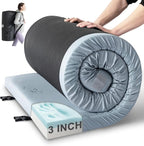 Kingfun 3 Inch CertiPUR-US Memory Foam Camping Mattress, Waterproof Roll up Sleeping Pad, Thick Floor Sleeping Mats for Tent with Removable Travel Bag