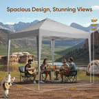 Quictent 10x10 Pop Up Canopy Tent - Instant Setup Gazebo for 1 Person, Portable & Compact, Waterproof & UV Protection, Ideal for Camping, Beach, Parties, Markets and Outdoor Events