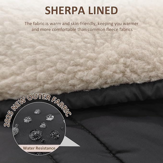 FERNIDA Heated Blanket Battery Operated, Cordless Heated Blanket with Rechargeable Battery Pack, 59" x 47" Wearable Portable Electric Heating Blanket for Camping Home Car