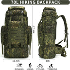 Hiking Backpack for Men 70L/100L Camping Backpack Military Rucksack Molle 3 Days Assault Pack for Climbing | Camping Backpack, 3 Days Assault Pack, for Climbing