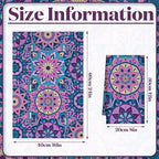 Boyiee Set of 6 Mandala Kitchen Towels Absorbent Boho Dish Towels 24 x 16 Inches Multicolor Hand Dishcloths Mandala Lover Gifts for Farmhouse Kitchen Bathroom Decorations