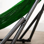 Best Home Fashion Hammock with Collapsible Steel Stand 450 lbs Capacity & Carrying Case, Portable & Adjustable, Perfect for Camping Beach Summer Patio, EZ Daze Foldable Hammock with Stand- Green