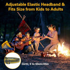 COSOOS LED Rechargeable Headlamp for Kids Flashlight Camping Gear, Outdoor Head Lamp for Boy Girl, 2.6oz Lightweight Headlight, Birthday Gift