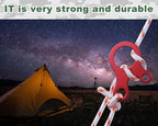 DS. DISTINCTIVE STYLE Aluminum Guyline Tensioner 20 Pieces Rope Tensioner for Outdoor Tent Camping Accessories