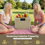 COSTWAY Insulated Portable Cooler, Hard Shell Ice Chest w/ 2 Cup Holders, Bottle Opener, Drain Plug, 3-Day Ice Retention, Outdoor Leak-Proof Dry Box for Beach, Camping, Fishing, Picnic