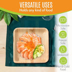 Raj Palm Leaf Plates Bulk [50-Pack] 7" Square Plates(40 CASES - 2000 PACK) like Bamboo plates Disposable, Strong, Decorative Compostable Tableware for weddings, Lunch, Dinner, Birthday, Camping