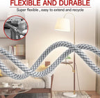 16/3 Braided Extension Cord 15 FT, Braided Extension Cord Flexible & Durable, Indoor 3 Prong Power Cable, Suitable for Home and Office, 13 Amp 1625 Watt 125VAC 16AWG, ETL Listed