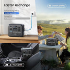 DECOMIL LFP700 Portable Power Station, 504Wh LiFePO4 Battery, 700W AC Output (1200W Peak), Wireless Charging, 80% in 50 Min, Solar Generator for Camping, Emergency, Home Backup (Solar Optional)