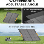 C400 256Wh Solar Generator Kit with 120W Foldable Solar Panel | 400W Portable Power Station + Fast Solar Charging for Camping, RV, Emergencies