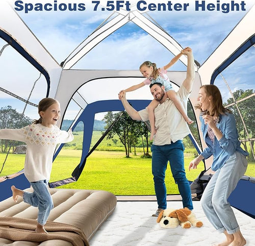 ABORON SUV Tent, 4/6 Person Waterproof SUV Camping Tent, Easy Setup Car Tent with Rainfly & Awning for Family Outdoor Adventures