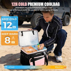 INSMEER Soft Cooler Bag with Hard Shell & 4 Cup Holders, 55 Cans 40L Collapsible Soft Sided Cooler, 100% Leakproof Insulated Cooler Bag Portable for Beach Travel Camping Picnic
