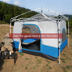 REDCAMP Canopy Camping Tent for Pop Up Canopy Tent, Inner Tent Converts Straight Leg 10'x10' or 10'x20' Canopy into Camping Tent, Fits 4-6 Person(Frame/Shelter NOT Included)
