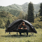 Night Cat Camping Cot Tent - Waterproof 1-Person Off-Ground Combo Cot Bed for Adults Portable Easy Set-up Tent