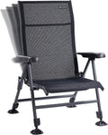 X Strike Folding Camping Chair Support 350 LBS, Outdoor Fishing Chair for Adults Breathable Mesh with Adjustable High Back Support and Leg, Aluminum Frame for Fishing, Camp, Lawn, Patio.
