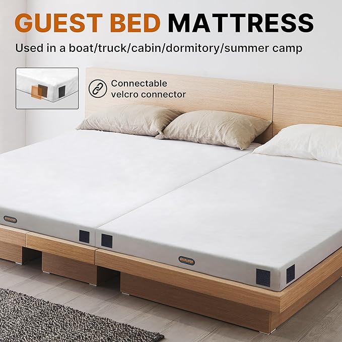 Floor GAIALOOP Memory Foam Car Camping Bed Glamping Roll Up Futon Mattress, Japanese Floor Sleeping Mat Camp Cot Mattress Pad Travel Guest Side Sleepers [Twin XL: 80 * 38 * 3'']