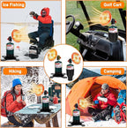 Golf Cart Heater, Portable Propane Heater with Self Igniter, 2-in-1 Outdoor Space Heaters with Cup Holder & Cylinder Base, Golf Cart Accessories, Cordless Camping Heaters for Tents,Hunting,Ice Fishing