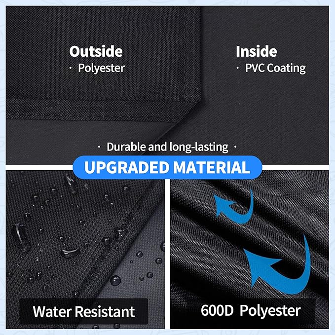 NEXCOVER 28 Inch Griddle Cover | for Blackstone 28 Inch 2 Burner Griddle Cooking Station | Waterproof Heavy Duty Gas Grill Cover | 600D Polyester Anti-UV Canvas Flat Top BBQ Cover with Support Pole.