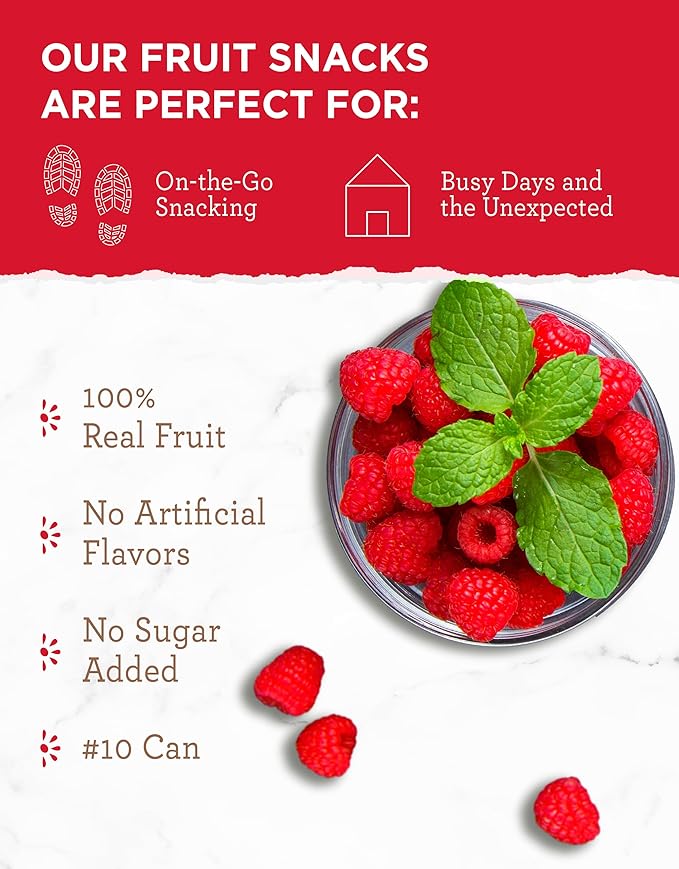 READYWISE - Simple Kitchen Freeze Dried Raspberries, 22 Servings, Vegan, Gluten Free, Healthy Snack, Survival Food, Dried Fruit, Raspberries (Pack of 2)