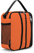 BEIMILY Lunch Box for Men Women Adults,Small Insulated Lunch Bag for Office Work Picnic,Reusable Portable Lunchbox,Soft Cooler Tote Bag(Orange)