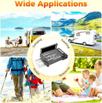 Portable Gas Grill Butane Stove, Camping Stoves with Grilling Net & Carry Case, Tabletop BBQ Grill Butane Camping Stove, Outdoor Gas Stove for Camping, Travel, Trekking
