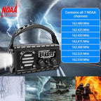 Emergency Radio Hand Crank Solar, AM/FM/SW NOAA Weather Radio Built-in 20000mah Large Battery Powered,Type-C Charger,Flashlight, Reading Light,SOS, Compact & Portable for Camping/Emergencies