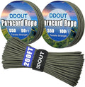 Paracord Nylon Rope Army Green 100ft with 7-Strand Core, 10 Colors and 50/100/200 ft, Type III Parachute Cord 4mm for Camping, Survival, Hiking, DIY, Crafting, Outdoor Utility Rope