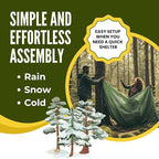 New ThermoShield™ Technology – Ultimate 2-Person Ultralight Mylar Survival Tent with Reinforced Paracord & Emergency Whistle • All-Weather Protection for Hiking, Camping & Survival Kits