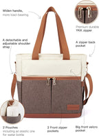 JOYHILL Lunch Bag for Man, Lunch Tote for Woman, Leakproof Insulated Lunch Box with Shoulder Strap, Adult Reusable Lunch Cooler Tote Bags for Work PicnicCamping Beach (B-BROWN)