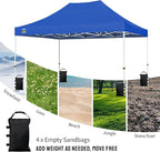 CROWN SHADES Sand Bags for Canopy Legs Sandbags for Weight-Canopy Weights, Pop Up Tent Weights Bags, Blue
