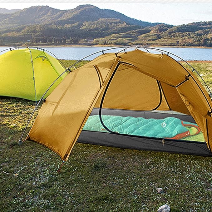 3FULGEAR Tai Chi 2 Ultralight Tent, Bivvy Ground Tent for 2 Person Rainproof Windproof 3/4 Camping Tents Season for Outdoor, Camping, Trekking, Kayaking, Climbing, Hiking, Fishing, Hunting