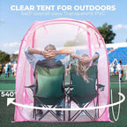 All Weather Proof Pod Sports Tent,Outdoor Weather Tent Sports Pod Pop Up Shelter with Sealed Floor,2-4 Person Clear Tent for Sport Event,Camping,Fishing 8 Sizes & Multicolor