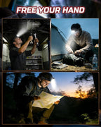 Lichamp Camping Headlamp Flashlight 4 Pack, Outdoor Battery Powered Head Lamp Gear for Running, Reading, Hiking, Walking, Climbing, Fishing, Hunting, Jogging, Headlight Multipack for Adults, Kids