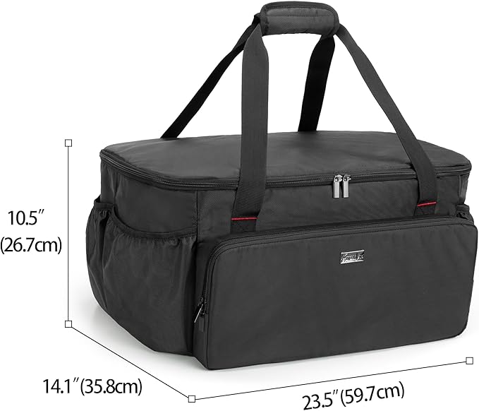 samdew Portable Grill Carry Bag Compatible with Weber 1141001 Go-Anywhere Gas Grill, Outdoor Camp Grill Cover Compatible with Weber 121020 Go-Anywhere Charcoal Grill, Bag Only (Patented Design)