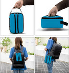 BEIMILY Lunch Box for Men Women Adults,Mini Insulated Lunch Bag for Office Work Picnic,Reusable Portable Lunchbox,Soft Cooler Tote Bag,6 can cooler bag,Mini,Gray Blue