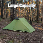3F UL GEAR Blue Mountain 1/2Person Camping Poleless Tent, 3/4Seasons Waterproof Tent, Easy Set Up Hiking, Backpacking Silicon Coated Tent Shelter