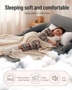 A-ER-FA Queen Air Mattress with Detachable Headboard and Cup Holder - 20 Height 700lbs Capacity Comfort Inflatable Bed for Guests Home Camping and Travel Durable Construction,Colchón Inflable,Air Bed