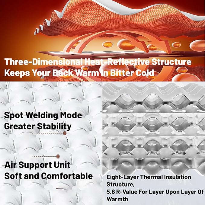 Single Inflatable Sleeping Mat, 20D Nylon Lightweight Air Bed for Adults, Air Mattress with Storage Bag for Camping Ultralight Backpacking, Hiking, Traveling & Outdoor Activities (Silver, L)