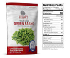 Legacy Essentials Freeze Dried Green Beans - 15 Year Shelf Life for Emergency Survival Food Storage Supply - Disaster Preparedness (Quantity 1)