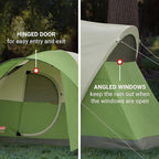 Coleman Montana 8-Person Camping Tent with Rainfly, Weatherproof Family Tent Sets Up in 15 Mins, Fits Multiple Airbeds