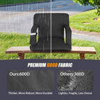 Wide Stadium Seat for Bleachers with Back Support -2 Pack Reclining Adults Camping Stadium Chair Extra Thick Cushion Bleacher Seats Waterproof Black