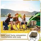 Portable Dog Camping Chairs for Dogs Raised Pet Bed for Outdoor Folding Chair Patio Lazy Puppy Cot Heavy Duty Pet Camping Gear(28x 24 x 22 Inches,Brown)
