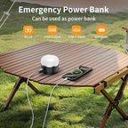 LED Camping Lantern Rechargeable, 1000LM Tent Light with 12 RGB Lighting Modes, 8000mAh Power Bank, Waterproof, Mini Flashlight with Magnetic Base for Emergency, Power Outages, Hiking, Home